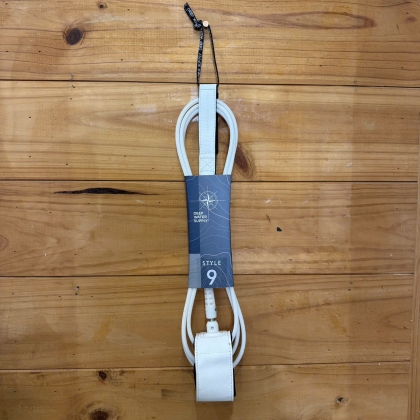 DEEP WATER SUPPLY LEASH 9FT  WHT
